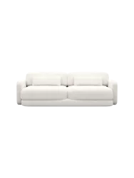 2-Sitzer Design Sofa „Twiga“ mit Strukturstoff-Bezug Strukturstoff Weiss BLOOMINGLOFT Collection