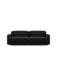 2-Sitzer Design Sofa „Twiga“ mit Samtbezug Samtbezug Schwarz BLOOMINGLOFT Collection