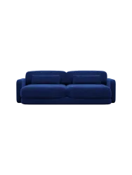 2-Sitzer Design Sofa „Twiga“ mit Samtbezug Samtbezug Königsblau BLOOMINGLOFT Collection