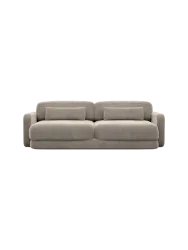 2-Sitzer Design Sofa „Twiga“ mit Samtbezug Samtbezug Beige dunkel BLOOMINGLOFT Collection