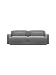 2-Sitzer Design Sofa „Twiga“ mit Samtbezug Samtbezug Dunkelgrau BLOOMINGLOFT Collection