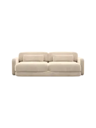 2-Sitzer Design Sofa „Twiga“ mit Samtbezug Samtbezug Sand BLOOMINGLOFT Collection
