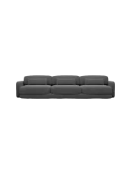 3-Sitzer Design Sofa „Twiga“ mit Strukturstoff-Bezug Strukturstoff Anthrazit BLOOMINGLOFT Collection