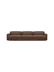 3-Sitzer Design Sofa „Twiga“ mit Strukturstoff-Bezug Strukturstoff Braun BLOOMINGLOFT Collection