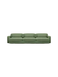 3-Sitzer Design Sofa „Twiga“ mit Strukturstoff-Bezug Strukturstoff Grün BLOOMINGLOFT Collection