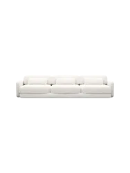 3-Sitzer Design Sofa „Twiga“ mit Strukturstoff-Bezug Strukturstoff Weiss BLOOMINGLOFT Collection