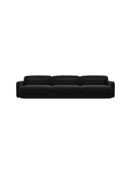 3-Sitzer Design Sofa „Twiga“ mit Samtbezug Samtbezug Schwarz BLOOMINGLOFT Collection