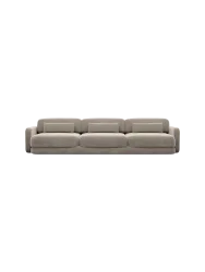 3-Sitzer Design Sofa „Twiga“ mit Samtbezug Samtbezug Beige dunkel BLOOMINGLOFT Collection