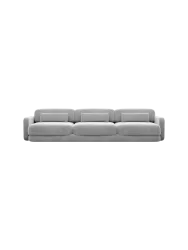 3-Sitzer Design Sofa „Twiga“ mit Samtbezug Samtbezug Hellgrau BLOOMINGLOFT Collection