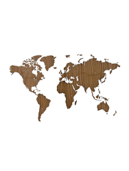 Design Wandobjekt „DIY Wooden World Map“ aus Nussbaumholz MiMi Innovations