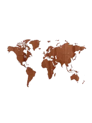 Design Wandobjekt „DIY Wooden World Map“ aus Sapele-Holz MiMi Innovations