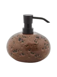 Handgefertigter Design Seifenspender „Ugo“ 500 ml aus Keramik, Camel Aquanova