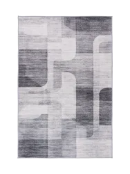 Waschbarer Design Teppich „Vegas 202“ - Silver Multicolor 160 x 230 cm LALEE