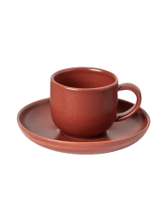 Handgefertigte Espressotasse „Pacifica“ mit Untersetzer Costa Nova