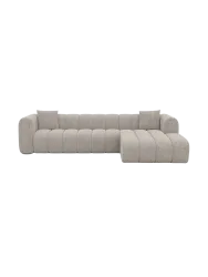 4-Sitzer Design Ecksofa „Zuma“ mit Bouclé-Bezug Bouclé White BLOOMINGLOFT Collection