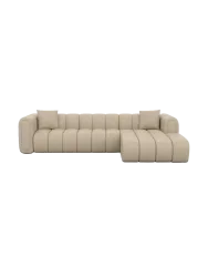 4-Sitzer Design Echtleder Ecksofa „Zuma“ Echtleder Choco Brown BLOOMINGLOFT Collection