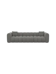 3-Sitzer Design Sofa „Zuma“ mit Strukturstoff-Bezug Strukturstoff Grau BLOOMINGLOFT Collection