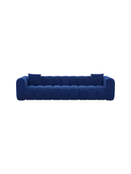3-Sitzer Design Sofa „Zuma“ mit Samtbezug Samtbezug Königsblau BLOOMINGLOFT Collection