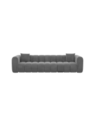 3-Sitzer Design Sofa „Zuma“ mit Samtbezug Samtbezug Dunkelgrau BLOOMINGLOFT Collection