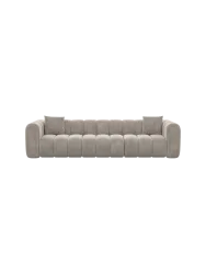 3-Sitzer Design Sofa „Zuma“ mit Samtbezug Samtbezug Sand BLOOMINGLOFT Collection