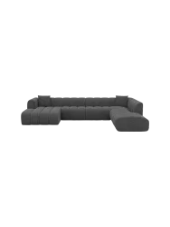 7-Sitzer Design Panorama-Sofa „Zuma Lounge“ mit Bouclé-Bezug Bouclé Graphit BLOOMINGLOFT Collection