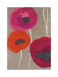 Designer Teppich „Poppies“ - handgetuftet, aus 100% reiner Schurwolle Sanderson
