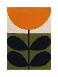 Designer Teppich „Stem Black“ - handgetuftet, aus 100% reiner Schurwolle ORLA KIELY