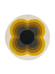Runder Designer Teppich „Sunflower“ - handgetuftet, aus 100% reiner Schurwolle ORLA KIELY