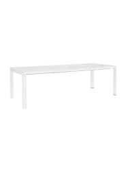 Hochwertiger, ausziehbarer Gartentisch „Kiplin“, verschiedene Grössen Weiss Bizzotto