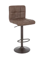 Höhenverstellbarer Barhocker „Greyson“ Leder Dunkelbraun Bloomingloft Budget