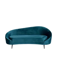3-Sitzer Design Sofa „Constance“ Samt Petrol Bizzotto