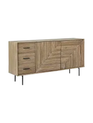 Massives Design Sideboard „Darsey“, 2-türig Mangoholz Natural Bizzotto