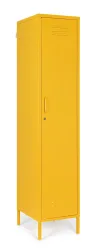 Schmaler Kleiderschrank „Cambridge“ aus Metall Gelb Bizzotto