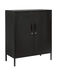 Highboard „Cambridge“ aus Metall Schwarz Bizzotto