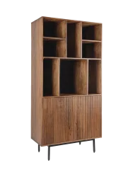 Massives, grosses Design Regal „Tadita“ Mangoholz Natural Bizzotto