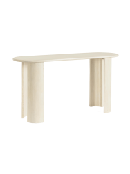 Ovale Massivholz Design Konsole „Orlando“ Bizzotto