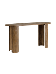 Ovale Massivholz Design Konsole „Orlando“ Bizzotto