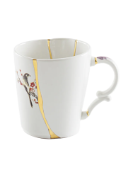 Design Becher „Kintsugi 03“ aus Porzellan mit Feingold verziert Seletti