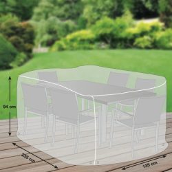 Premium Schutzhülle „09“ für Sitzgruppe Rechteckig L, 235 x 135 cm LLR Collection