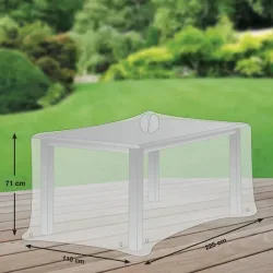 Premium Schutzhülle „12“ für Gartentisch Rechteckig XL, 225 x 115 cm LLR Collection
