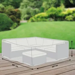 Premium Schutzhülle „01“ für Garteneck-Lounge M, 237 x 237 cm LLR Collection