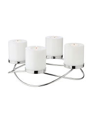 Hochwertiger Design Adventskranz „Alva“ - Edelstahl glänzend vernickelt EDZARD