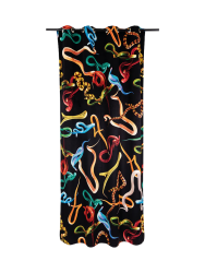 Design Duschvorhang „Toiletpaper Snake Black“ Seletti