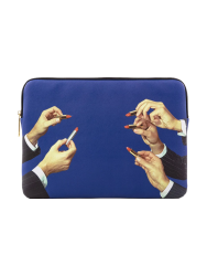 Design Laptop-Hülle „Toiletpaper Lipsticks Blue“ Seletti