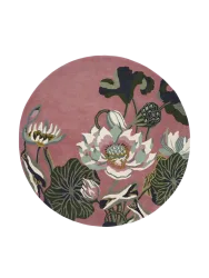 Runder, handgetufteter Designer Wollteppich „Waterlily“, verschiedene Grössen WEDGWOOD