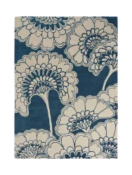 Designer Teppich „Japanese Floral“ - handgetuftet, aus 100% reiner Schurwolle Florence Broadhurst
