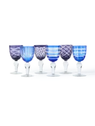 Design Weinglas Set „Cobalt“ (6 Stück) Pols Potten