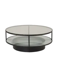 Design Couchtisch „Falsterbo“ Ø 100 cm Schwarz, Grau VE DESIGN