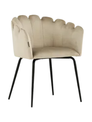 Design Armlehnstuhl „Limhamn“ Samt Beige VE DESIGN