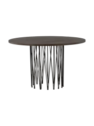 Runder Design Esstisch „Stone“ Ø 120 cm Mocca, Schwarz VE DESIGN